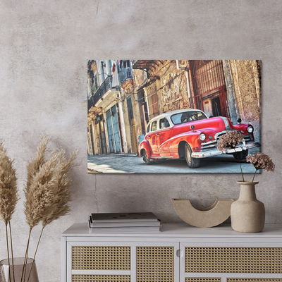 Ljuddämpande tavla - Retro car and architecture