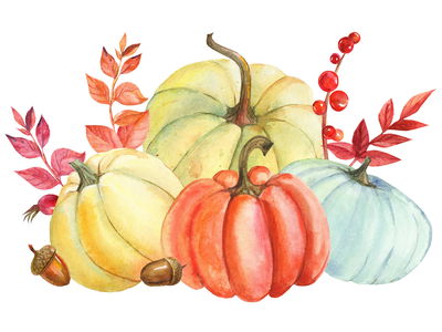 Ljuddämpande tavla - Pumpkins painted