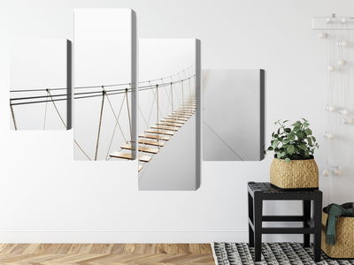 Ljuddämpande tavla - Hanging bridge in the fog