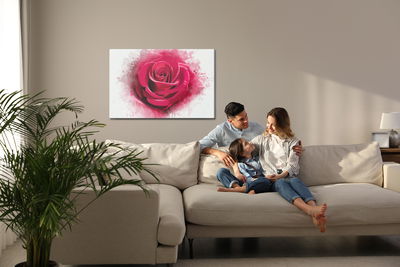 Ljuddämpande tavla - Up close painted