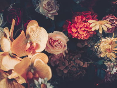 Ljuddämpande tavla - Multi-colored flowers