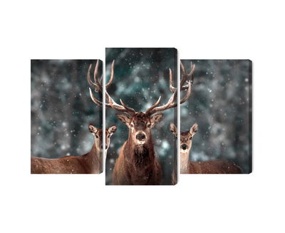 Ljuddämpande tavla - A deer and two does