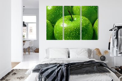 Ljuddämpande tavla - Green apples on a macro scale