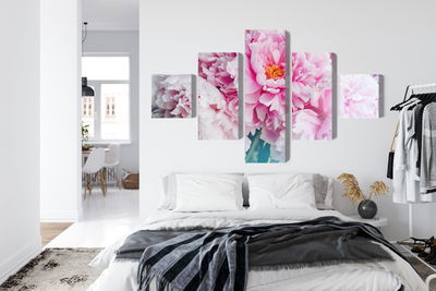 Ljuddämpande tavla - 3d peony bouquet