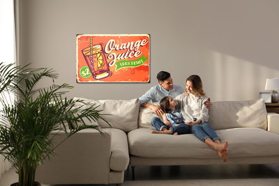 Ljuddämpande tavla - Orange juice and retro