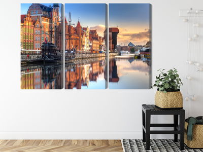 Ljuddämpande tavla - Gdansk motlawa at sunrise