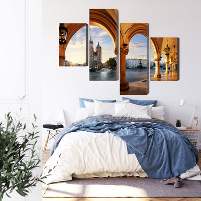 Ljuddämpande tavla - View of Kraków at sunset