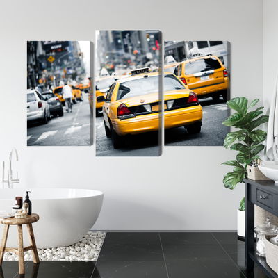 Ljuddämpande tavla - Taxis on the streets of new