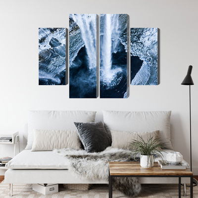 Ljuddämpande tavla - Winter waterfall