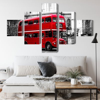 Ljuddämpande tavla - A double decker bus in London