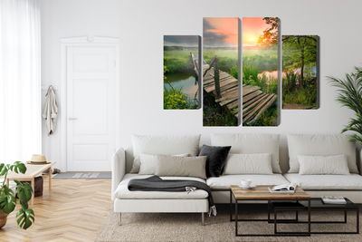 Ljuddämpande tavla - Meadow at dawn