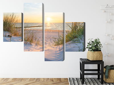 Ljuddämpande tavla - Sunset on the baltic sea 3d