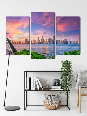 Ljuddämpande tavla - Panorama of miami during