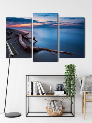 Ljuddämpande tavla - The sea landscape at evening