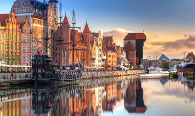 Ljuddämpande tavla - Gdansk motlawa at sunrise
