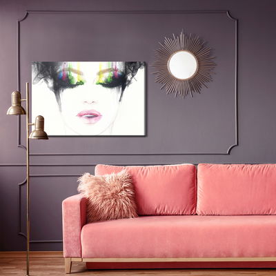 Ljuddämpande tavla - Abstract female face