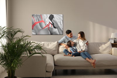 Ljuddämpande tavla - Voluptuous woman in lingerie