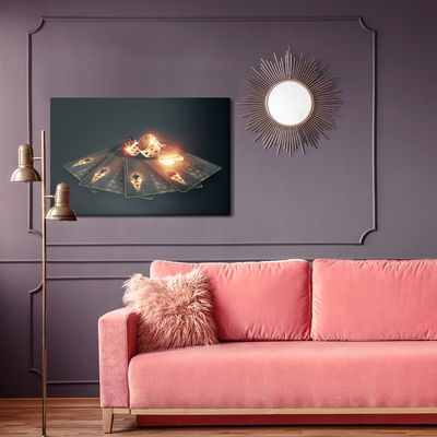 Ljuddämpande tavla - Black poker cards