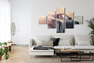 Ljuddämpande tavla - Sports car in a cloud