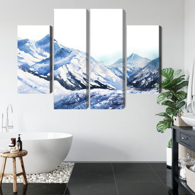 Ljuddämpande tavla - Watercolor mountain peak