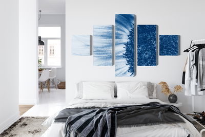 Ljuddämpande tavla - Blue sunflower on a macro