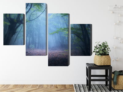 Ljuddämpande tavla - Hazy 3d forest landscape