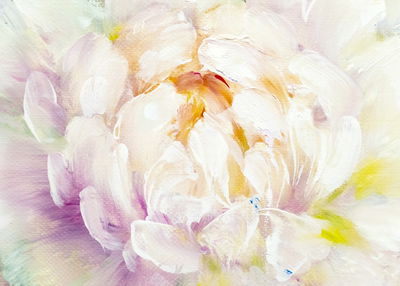 Ljuddämpande tavla - Painted peony flowers