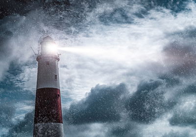 Ljuddämpande tavla - Sea of ​​snow and lighthouse