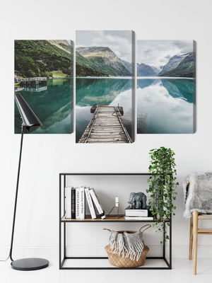 Ljuddämpande tavla - View of the lovatnet lake