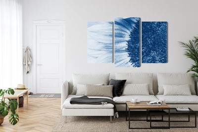 Ljuddämpande tavla - Blue sunflower on a macro