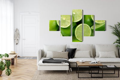 Ljuddämpande tavla - Lime halves