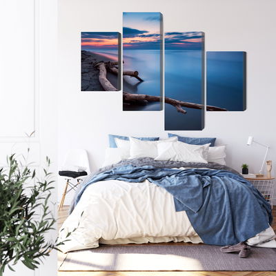 Ljuddämpande tavla - The sea landscape at evening