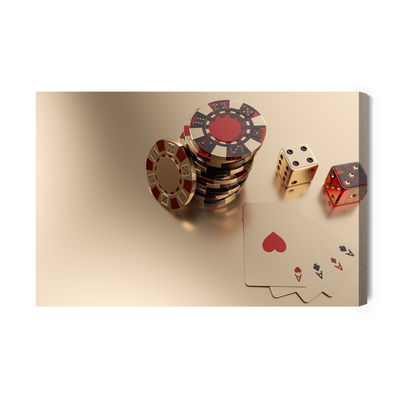 Ljuddämpande tavla - Game chips and dice