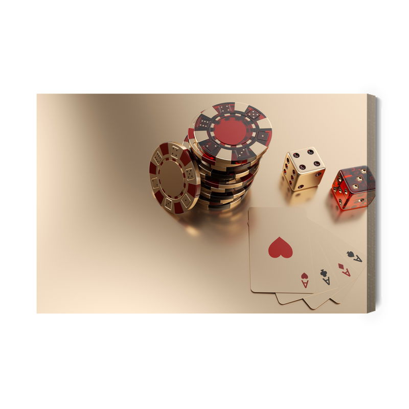 Ljuddämpande tavla - Game chips and dice