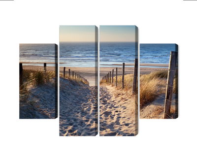 Ljuddämpande tavla - North sea beach 3d