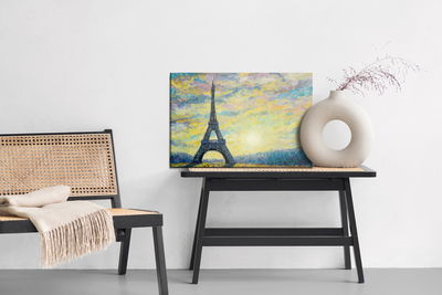 Ljuddämpande tavla - Eiffel tower and sunset