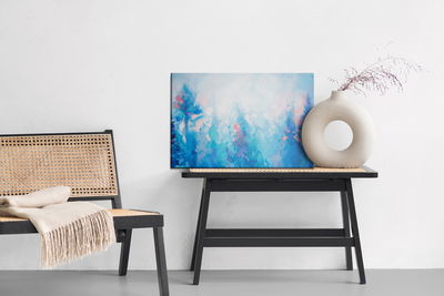 Ljuddämpande tavla - Abstract landscape with snow