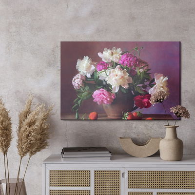 Ljuddämpande tavla - Peonies with fruit