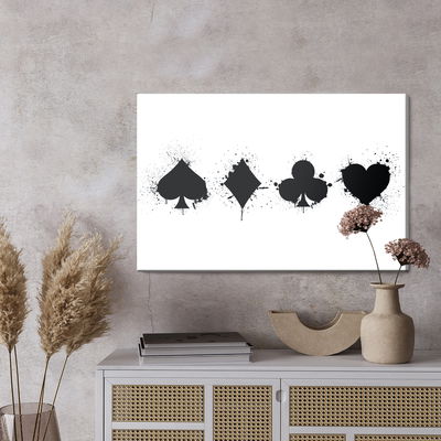 Ljuddämpande tavla - Abstract card symbols