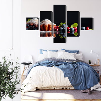 Ljuddämpande tavla - Muffins with fruits