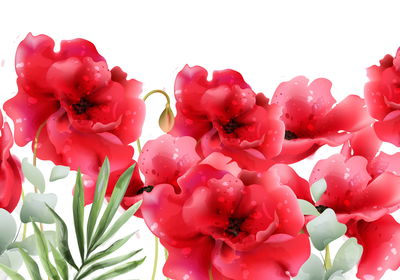 Ljuddämpande tavla - Beautiful poppies in retro