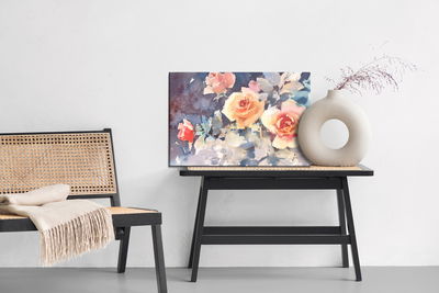 Ljuddämpande tavla - Colorful roses like painted