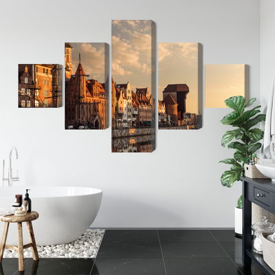 Ljuddämpande tavla - The port of gdansk at sunset