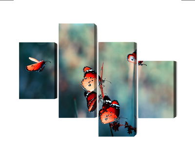 Ljuddämpande tavla - Colorful butterflies