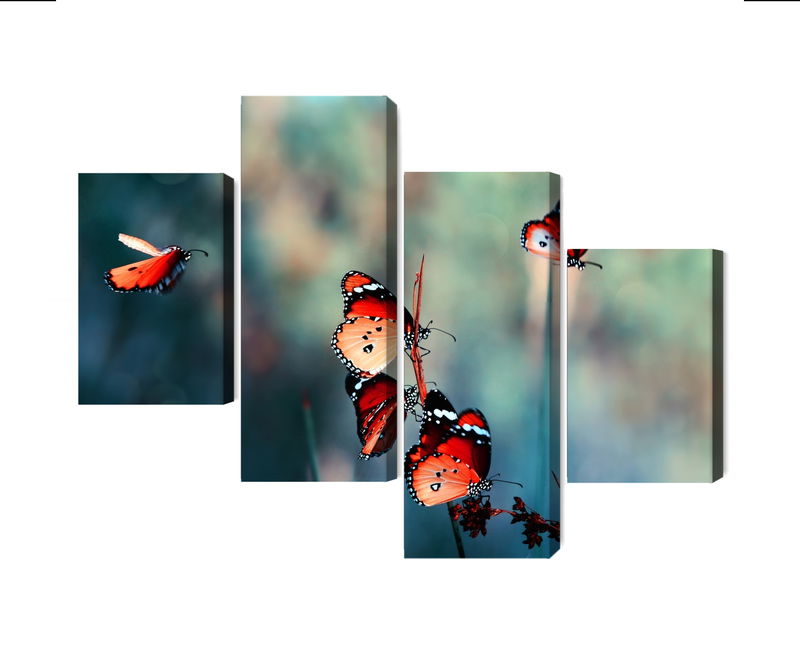 Ljuddämpande tavla - Colorful butterflies