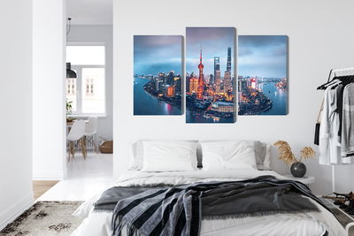 Ljuddämpande tavla - Shanghai panorama at night