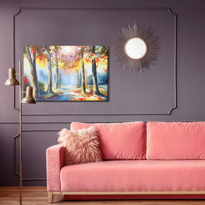 Ljuddämpande tavla - Colorful forest landscape