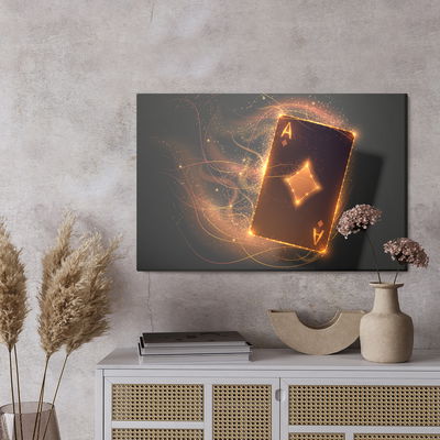 Ljuddämpande tavla - Ace with fire effect