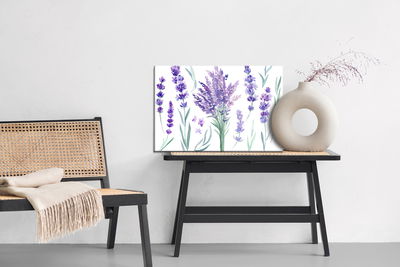 Ljuddämpande tavla - Blooming lavender painted