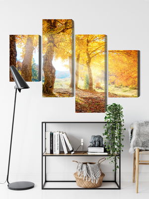 Ljuddämpande tavla - Sunny autumn forest